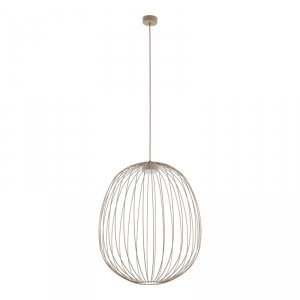 Beżowa lampa wisząca ażurowa druciana owalna minimalistyczna loftowa uniwersalna klasyczna SPHERA L 11303 TK-LIGHTING