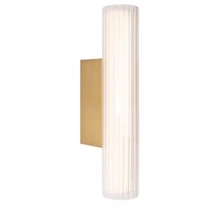 Nowoczesny Kinkiet Ścienny Szklany LED Złote Elementy FAYETTE W0364 MAXLIGHT