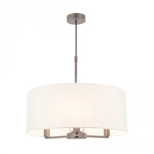 Dekoracyjna lampa wisząca żyrandol abażurowy jedwabny okrągły klasyczny minimalistyczny Daley 60241 ENDON