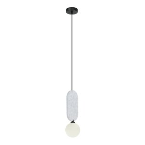Nowoczesna szara lampa wisząca kula Lorenzo Italux PND-59815-1-LGR