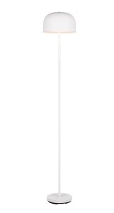 Nowoczesna dekoracyjna lampa podłogowa LED biała półokrągły klosz minimalistyczna klasyczna metalowa ściemnialna JEFF R49151131 Rl