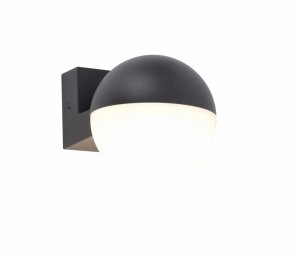 Lampa zewnętrzna kinkiet LED nowoczesna minimalistyczna kula szara aluminiowa LOOMA IP54 5138002118 LUTEC