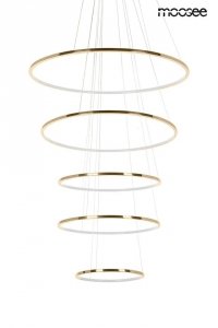 Lampa Wisząca Do Salonu RING Slim L Złota MOOSEE Złote Okręgi