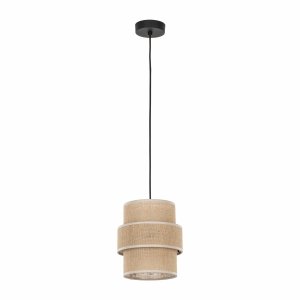 Dekoracyjna lampa wisząca w stylu boho abażur z juty rystykalna industrialna nad stół do salonu jadalni sypialni CALISTO 1 JUTA 5401 TK-Lighting