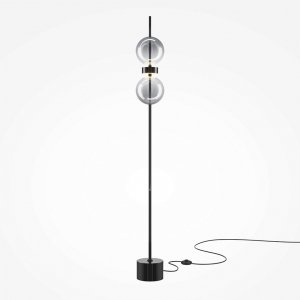 Nowoczesna lampa podłogowa stojąca Double Moon Maytoni MOD478FL-L15B3K czarna LED 