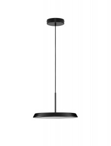 Minimalistyczna lampa wisząca LED okrągła czarna uniwersalna klasyczna do salonu jadalni FOVENTO LE45440 Luces Exclusivas