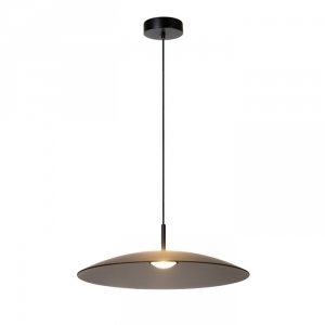 Minimalistyczna Lampa Wisząca Nowoczesna LED Czarny Klosz MENGA 25417/12/65 LUCIDE