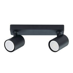 Oprawa ścienno sufitowa podwójna czarne tuby reflektory spot kinkiet SNOW LP-731/2W BK Light Prestige