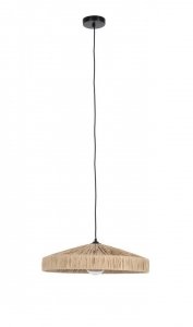 Nowoczesna rustykalna lampa wisząca z raffi beżowa dekoracyjna organiczna forma boho KANDA 50 0828088 BIZZOTTO King Home