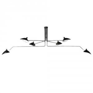  Lampa wisząca nowoczesna 6 kloszy metalowa czarna designerska klasyczna ponadczasowa CRANE P8706 Step Into Design