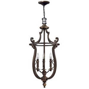 Lampa wisząca świecznikowa vintage Plymouth 4 źródła światła stary brąz metalowa HK-PLYMOUTH4-P HINKLEY