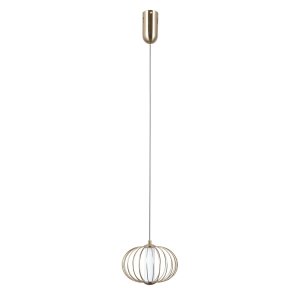 Złota lampa wisząca nowoczesna Rabel Italux PND-344221-1-HBR