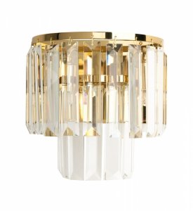 Złoty kinkiet ścienny kryształowy glamour MONACO MAXLIGHT W0288 
