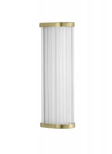 Lampa ścienna kinkiet LED z ryflowanego szkła minimalistyczny zmiana barwy światła IP44 BELCHITE LE45937 Luces Exclusivas 