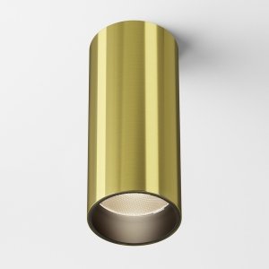 Lampa sufitowa natynkowa nowoczesna tuba aluminiowa mosiądz FOCUS LED  MAYTONI C056CL-L12W3K-W-BS