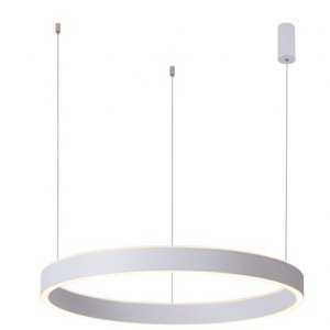 Nowoczesna Okrągła Lampa Wisząca Dwustronna LED Biała BRASCO UP DOWN PND-56215D-080RPP-WH-3KS4K-TRDIMM ITALUX
