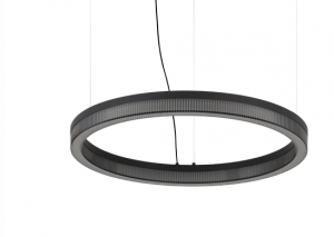 Designerska czarna lampa wisząca LED okrągła ring nowoczesna dekoracyjna minimalistyczna Crown sp d60 365008 Ideal Lux 