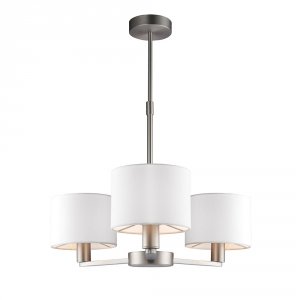 Dekoracyjna lampa wisząca żyrandol abażurowy jedwabny okrągły klasyczny minimalistyczny Daley 60256 ENDON