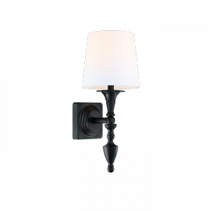 Klasyczny Kinkiet Ścienny Abażurowy AUSTIN W01149BK-WH COSMO LIGHT