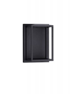 Kinkiet zewnętrzny LED aluminiowy czarny prostokątny minimalistyczny nowoczesny podświetlający ścianę IP65 Luces Exclusivas 