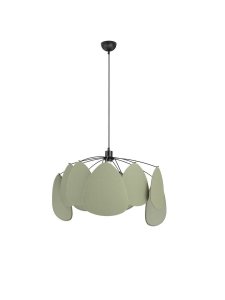 Nowoczesna Lampa Wisząca Lniana Zielona 50 cm Luces Exclusivas 