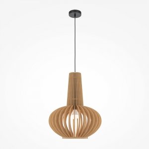 Lampa wisząca designerska rustykalna brązowa nad stół do jadalni do salonu ozdobna regulacja wysokości Roots MAYTONI MOD193PL-01W1