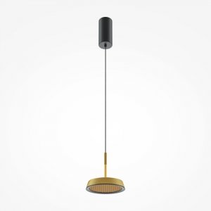 Lampa wisząca nowoczesna designerska LED aluminium czarno-złota regulacja wysokości dekoracyjna El MAYTONI MOD041PL-L15G3K