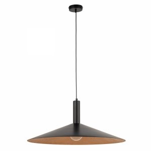 Lampa wisząca zwis pojedynczy talerz Capri M Sigma 41009 czarny/miedziany jadalniana nad stół