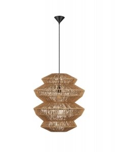 Lampa wisząca pleciona boho rustykalna industrialna nad stół do salonu sypialni ściemnialna Luces Exclusivas