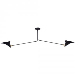 Lampa wisząca nowoczesna 2 klosze metalowa czarna na wysięgniku designerska klasyczna ponadczasowa CRANE P8702 Step Into Design