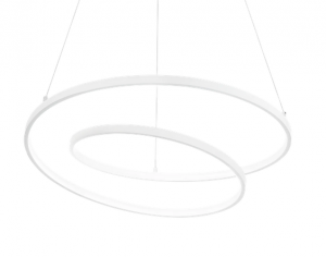 Designerska biała lampa wisząca LED okrągła ring nowoczesna dekoracyjna Oz sp d80 on-off 4000k 342436 Ideal Lux 