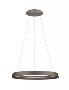 Nowoczesna lampa wisząca LED okrąg w kolorze brązowym BATALLAS LE44784 Luces Exclusivas