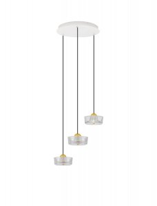 Biało Złota Nowoczesna Lampa Wisząca LED ESPINAR LE44498 Luces Exclusivas