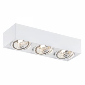 Stylowy plafon kostka lampa sufitowa biała elegancka nowoczesna minimalistyczna potrójna RODOS PLUS 6117 Argon