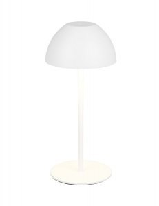 Lampka stołowa nocna LED biała półokrągła designerska nowoczesna ściemnialna do pokoju dziecięcego ORTIZ IP44 R55601131 Rl