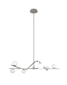 Lampa wisząca dekoracyjna niklowana w nowoczesnym stylu szklane klosze kule FLAMING 368900607 TRIO SELECT