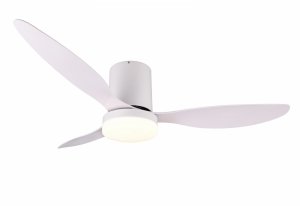 Nowoczesna lampa sufitowa z wiatrakiem LED biała klasyczna minimalistyczna ściemnialna na pilota GÖTEBORG R64202131 Rl 