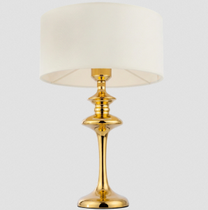 Lampa stołowa ABU DHABI T01804AU-WH złota biały abażur Cosmo Light