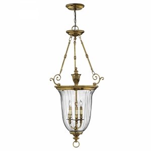 Duża lampa wisząca Cambridge 3 źródła światła oksydowany mosiądz elegancka dworkowa HK-CAMBRIDGE-P-L HINKLEY