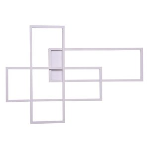 Biały Geometryczny kinkiet ścienny QUADRATUS WALL DIMM AZZARDO AZ2993