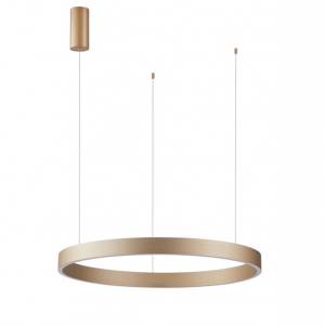 Złota Nowoczesna Okrągła Lampa Wisząca LED BRASCO DOWN PND-56215-080RPP-GD-3KS4K-TRDIMM ITALUX