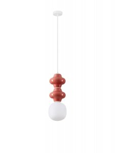 Designerska Lampa Wisząca z Ceramiki w Kolorze Koralowym Luces Exclusivas VILROSA LE44558