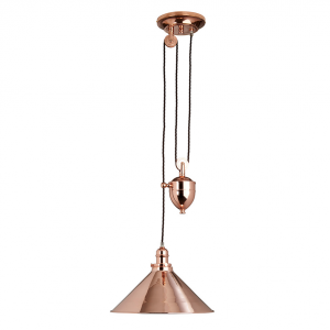 Industralna lampa wisząca z przeciwagą w kolorze miedzianym Provence PV-P-CPR Elstead Lighting