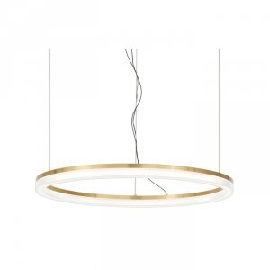 Nowoczesna Lampa Wisząca Mosiądz LED Okrąg CROWN SP D80 314921 IDEAL LUX