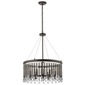 Kryształowy Żyrandol / Lampa wisząca Piper Kichler KL-PIPER-6P Kawowy