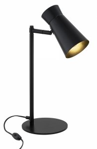 Nowoczesna lampka stołowa biurkowa czarna minimalistyczna klasyczna regulowany klosz LORD 8875 Argon