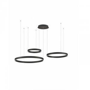 Nowoczesna Lampa Wisząca Czarne Pierścienie BARI LE44317  LUCES EXCLUSIVAS