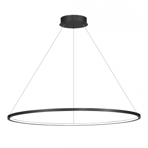 Czarna lampa wisząca okrąg led 57W SATURNO Milagro ML8862 salonowa jadalniana