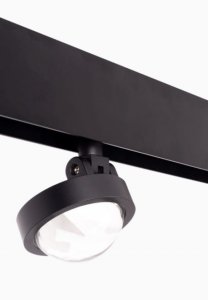 Reflektor do szynoprzewodu magnetycznego LED czarny minimalistyczny nowoczesny regulowany okrągły On-Off M0018N MAXLIGHT