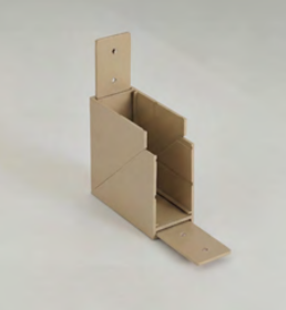 Złącze ściana-sufit beżowe do szynoprzewodu magnetycznego jednofazowego natynkowego AZZARDO BETA TRACK MAGNETIC 57 230V AZ7327